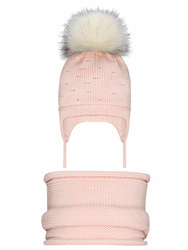 Barbaras Czapka + Komin Luna Salmon 40-42