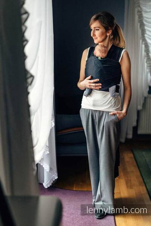 LennyLamb Chusta do noszenia dzieci, elastyczna - Czarny - rozmiar standardowy 5.0 m (100% bawełna)
