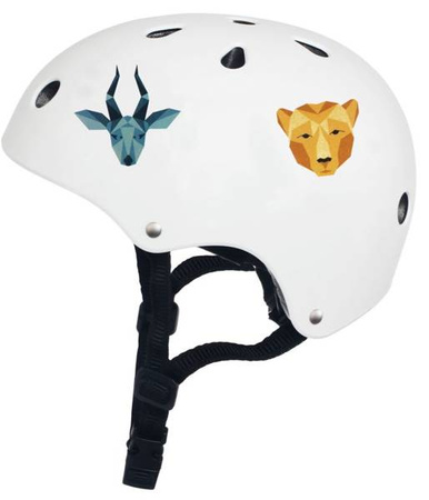 Kinderkraft Safety Kask z Naklejkami White