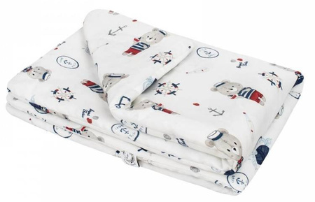 Bambusowa Kołderka Niemowlaka Rozmiar 65x75cm Marynarz