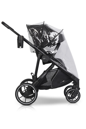 Easy Go Duoflex Wózek Głęboko-Spacerowy Bliźniaczy Rok po Roku Ebony Black 1 Siedzisko 1 Gondola