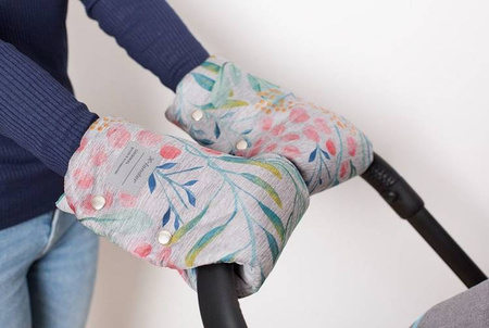 X-Lander X-Muff Art Mufki Ciepłe Rękawice na Rączkę Wózka Wild Garden