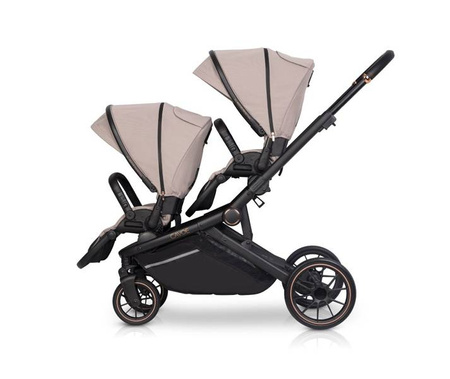 Cavoe Avec 2024 Wózek Spacerowy Bliźniaczy Taupe