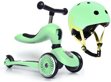 Scootandride Highwaykick 1 2w1 Jeździk i Hulajnoga 1-5 Lat + Kask XXS-S Dla Dzieci 1-5 Lat Kiwi