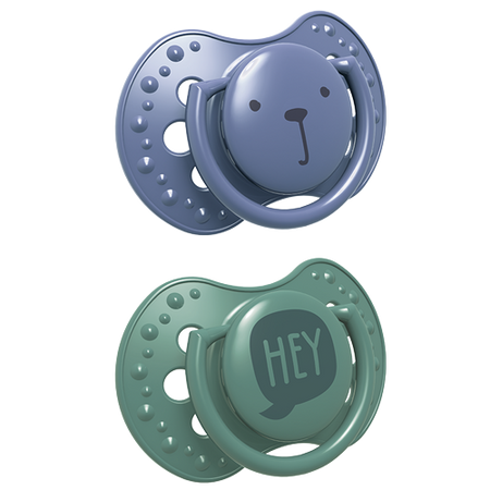 Lovi Smoczek silikonowy dynamiczny 6-18m 2szt. Hey Boy 22/887