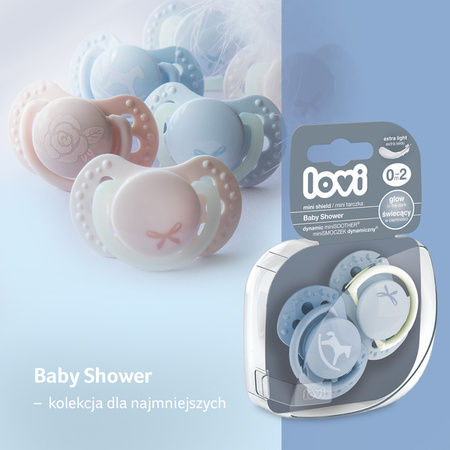Lovi Smoczek Silikonowy Dynamiczny 0-2m 2 szt Baby Shower Girl 22/900girl