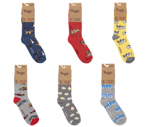 Be Snazzy Skarpetki Bawełniane Długie Wzorzyste Rozmiar 24-26