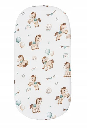 Bonjour Cherie Bambusowe Prześcieradło Do Gondoli 75x35 Konie