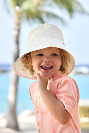 Lassig Kapelusz z filtrem UV80 z osłoną karku Splash & Fun sea salt, rozm. 46/49