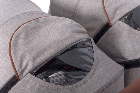 Easy Go Domino Wózek Bliźniaczy Latte