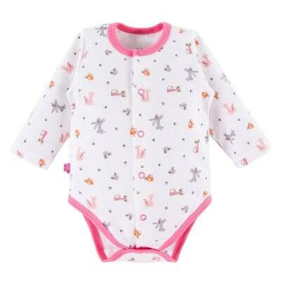 Eevi 2-PAK Body Cute Dziewczęce Długie Łososiowe 74cm