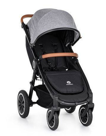 Petite&Mars Stelaż Street+ Air Oak + Budka i Nakładki Do Wózka Shadow Grey