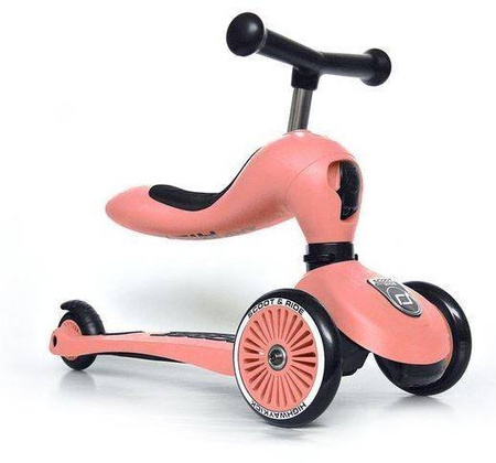 Scootandride Highwaykick 1 2w1 Jeździk i Hulajnoga 1-5 Lat + Plecak Peach