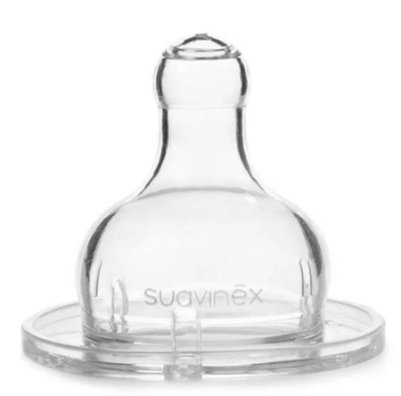 Suavinex Smoczki Do Butelek Kształt Okragły +0m Przepływ Wolny 2szt.