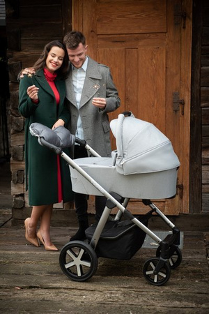 Baby Design Husky 2022 Wózek Głęboko-Spacerowy 117 Graphite Koła Pompowane