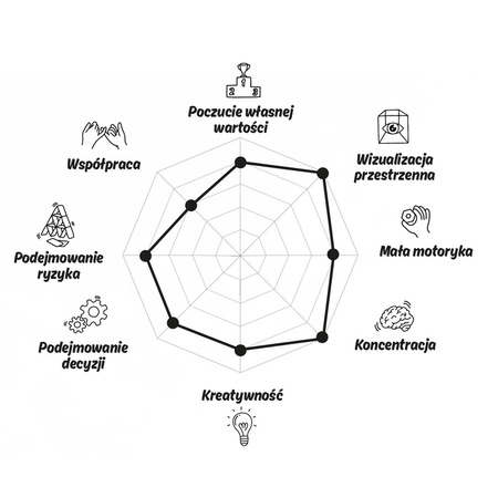 OPPI Kreatywny zestaw konstrukcyjny mały Piks Small 24 el. + Zestaw 24 kart kreatywnych 3+