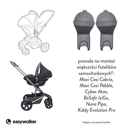 Easywalker Harvey 1, 2, 3 - Adapter do fotelika samochodowego do wózka