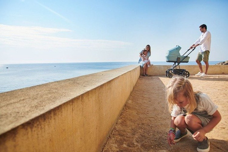 Easywalker Harvey 2 Wózek głęboko-spacerowy (zawiera stelaż, siedzisko z budką i pałąkiem) Ocean Blue