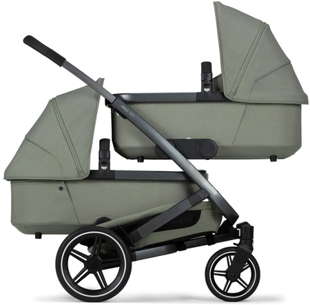 Joolz Geo 3 Twin Wielofunkcyjny Wózek Głęboko-Spacerowy dla Bliźniąt 2w1 Sage Green
