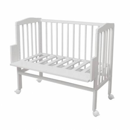 Waldin Łóżeczko Dostawne 2w1 z Materacem Białe