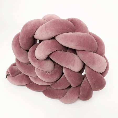 SenLove Ochraniacz do Łóżeczka Warkocz 280 cm Brudny Wrzos