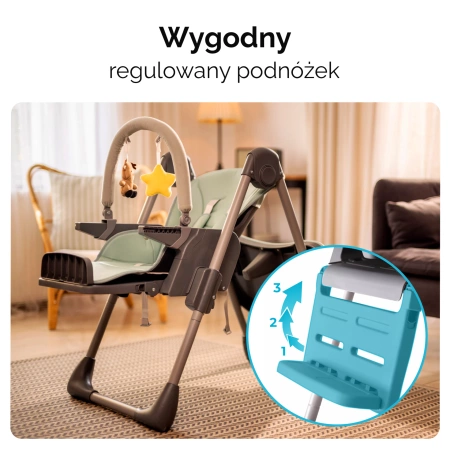 Kidnort Jordgubbe Krzesełko do Karmienia Brązowe