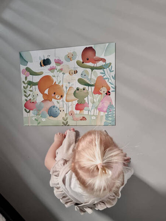 Janod Puzzle w Walizce 20 elementów 2+ Przyjaciele z Ogródka