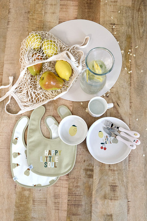 Lassig Zestaw śliniaków bawełnianych 5szt. 3m+ Happy Fruits Lemon