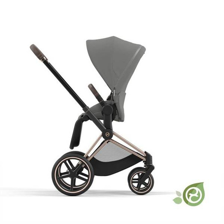 Cybex Conscious Green Leaf Priam 4.0 Tapicerka Siedziska Eco Pearl Grey