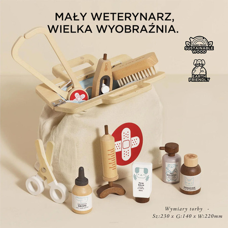 Le Toy Van Drewniany Zestaw Lekarza Weterynarza
