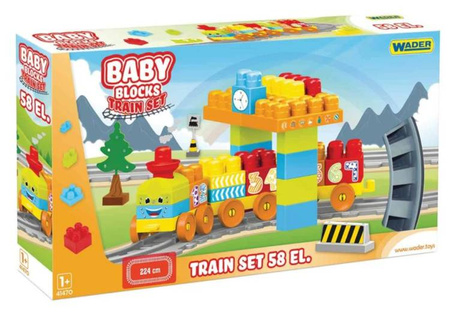 Wader Baby Blocks kolejka 2,24 m - 58 el.