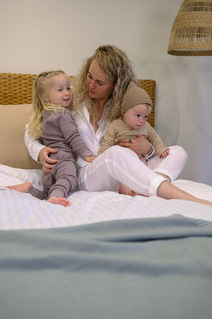 Lodger dwuczęściowa piżamka bawełniana wrzosowa Ciumbelle Rose r. 74