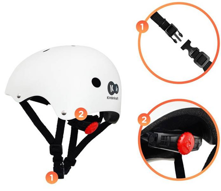 Kinderkraft Safety Kask z Naklejkami White