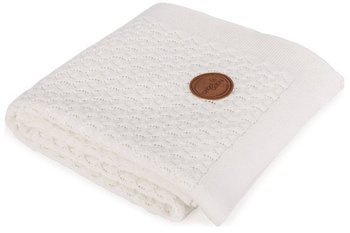 Ceba Baby Kocyk Dziany w Opakowaniu Prezentowym 90x90 Fale Kremowy