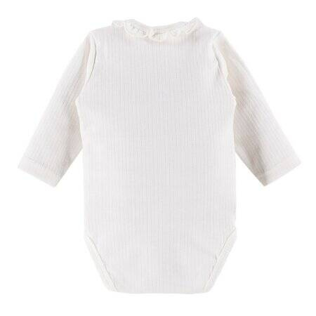 Eevi Body z Długim Rękawem Niemowlęce dla Dziewczynki Ceremony Ecru 80cm