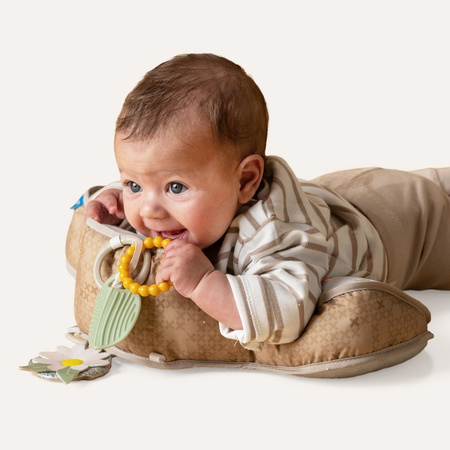 Taf Toys Poduszka do zabawy na brzuszku – Miś z grzechotką i gryzakiem