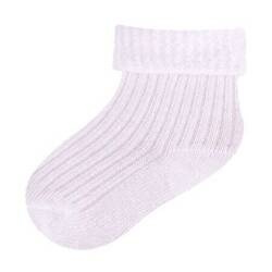 Yo! Skarpety Bezuciskowe Wywijane Białe 6-9 Miesięcy