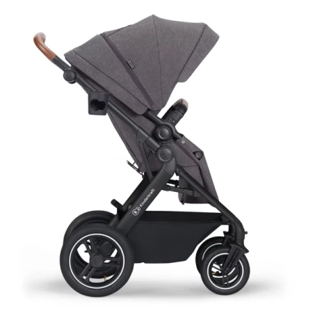 Kinderkraft B-Tour Mink Pro Wózek Głęboko-Spacerowy + Fotelik 0-13 kg Zestaw 3w1 Dark Grey
