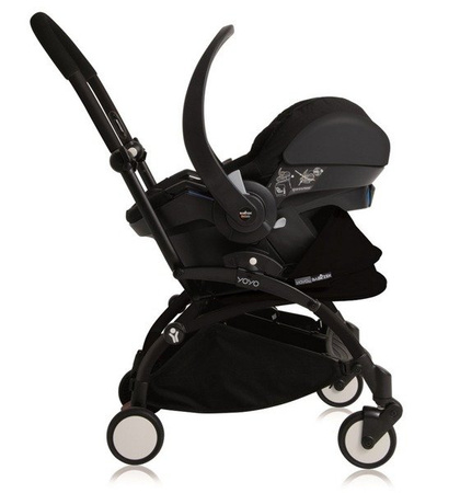 BeSafe Fotelik samochodowy iZi Go Modular + adaptery do wózka Babyzen czarny