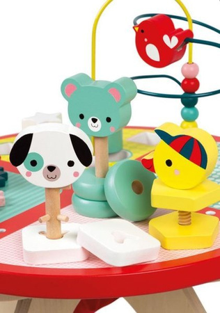 Janod Stolik Edukacyjny Drewniany Duży Baby Forest