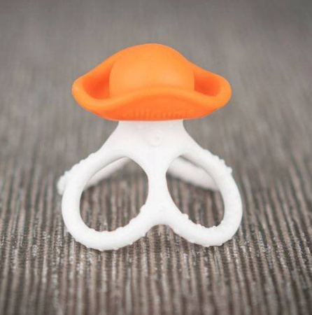 GiliGums Gryzak Silikonowy Ośmiorniczka Pomarańczowy