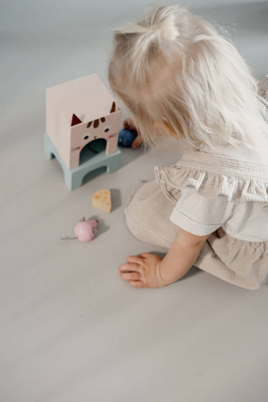 Janod Drewniana układanka Orientacja w przestrzeni Kot i mysz 3+