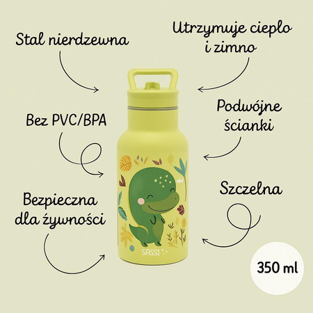 Sassi Butelka termiczna 350 ml Dinozaur
