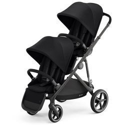 Cybex Gazelle S Wózek Bliźniaczy Deep Black rama Black