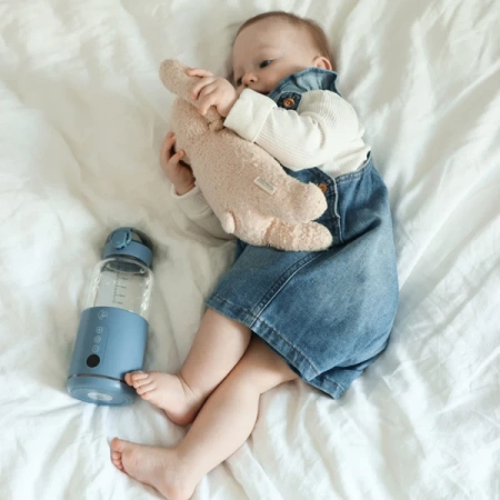 MyBabyBottle Przenośny Podgrzewacz do Butelek, Wody i Mleka dla Dzieci - Niebieski