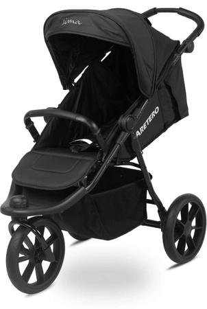 Caretero Lima - spacerowy wózek trójkołowy terenowy Black