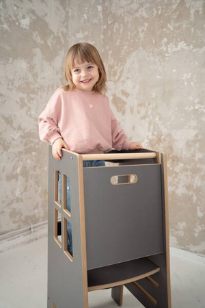 Tupti.wood Kitchen Helper Extra Safe Pomocnik Kuchenny Szary