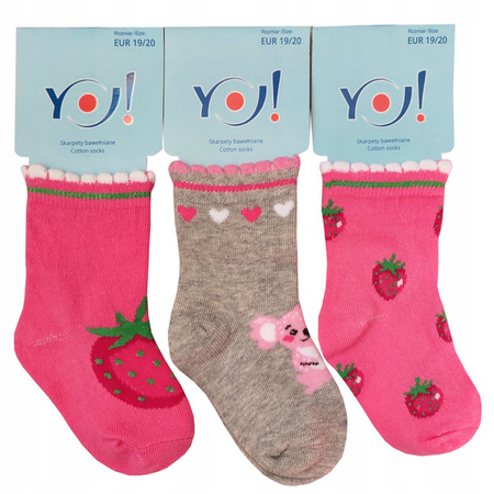 YO! Skarpetki Dziecięce Bawełniane Rozmiar 19-20