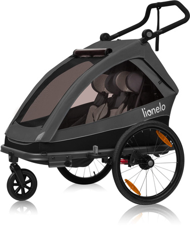 Lionelo Cama - Podwójna Przyczepka Rowerowa Grey Graphite