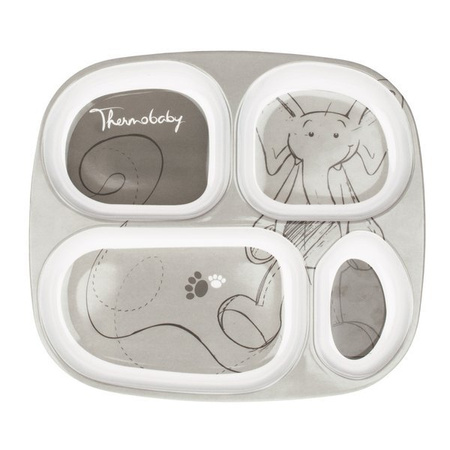 Thermobaby - Talerz z przegródkami Savana / Szary